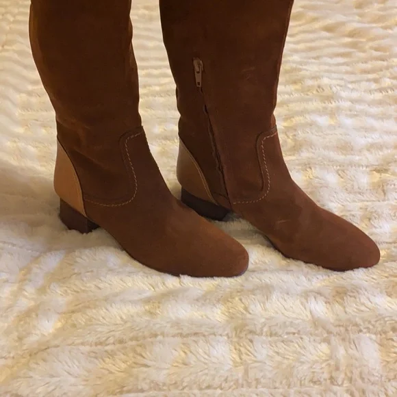 See by Chloe Lara Two-tone Leather Riding Boots - Picture 6 of 11